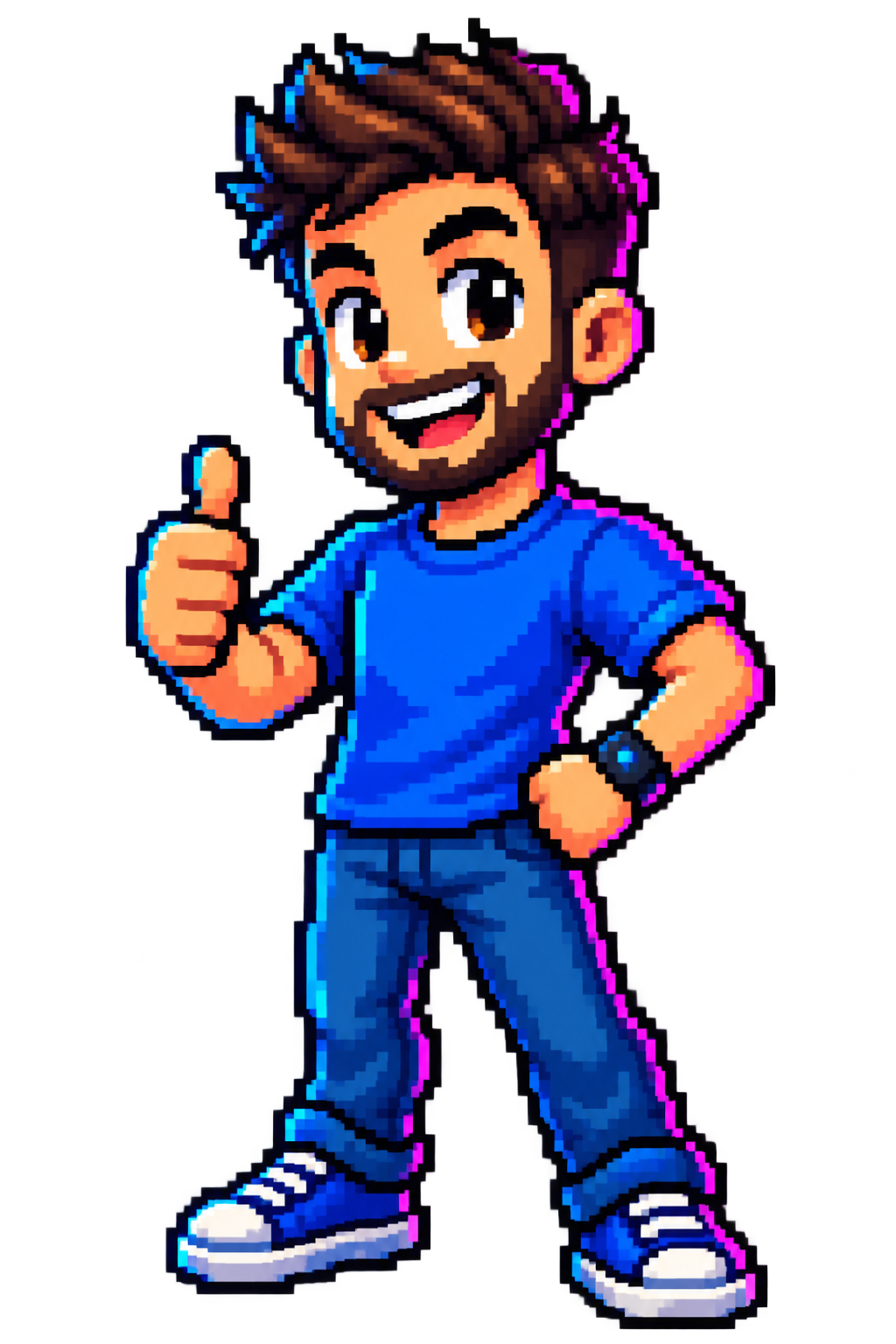 SuperWebBros pixel mascot
