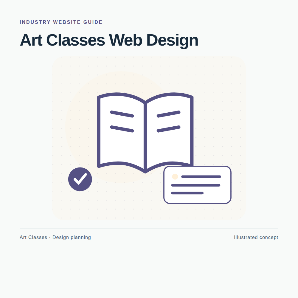 Original Art Classes website planning illustration