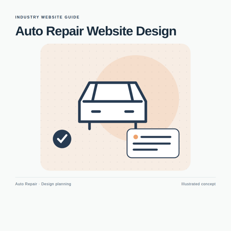 Original Auto Repair website planning illustration
