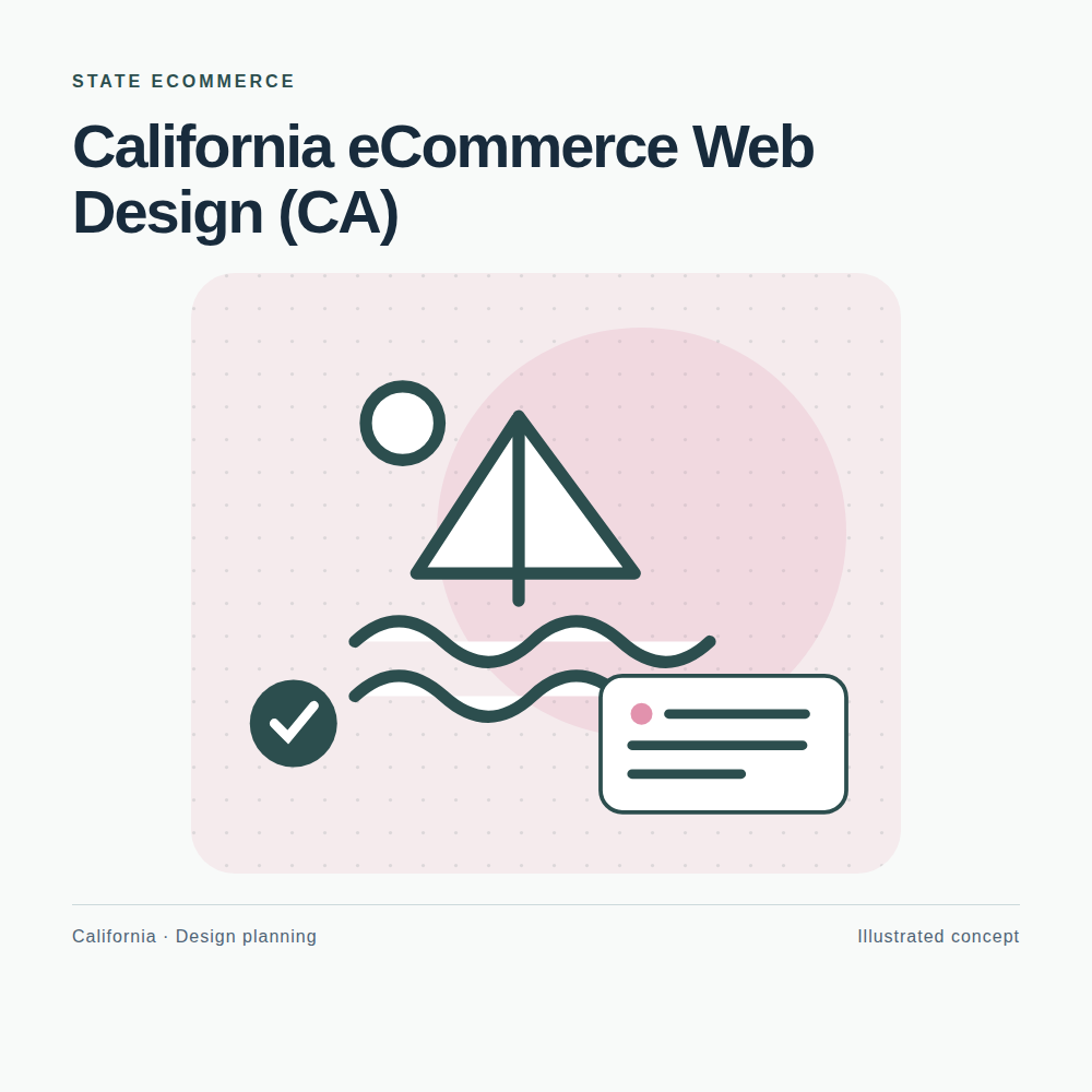 Original California website planning illustration