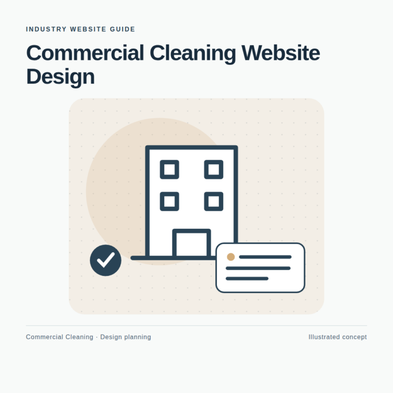 Original Commercial Cleaning website planning illustration