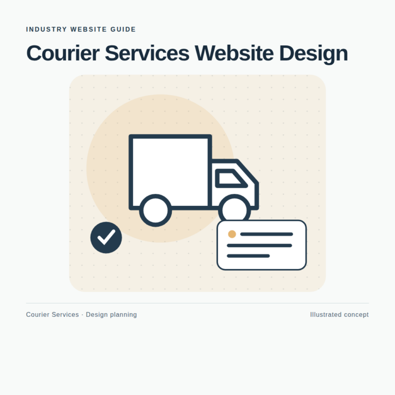 Original Courier Services website planning illustration