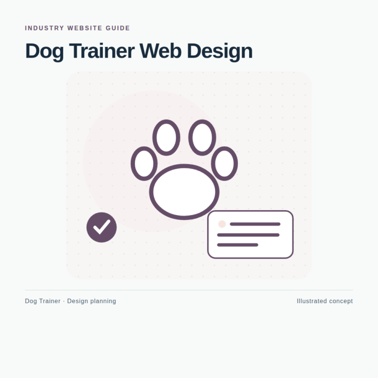 Original Dog Trainer website planning illustration