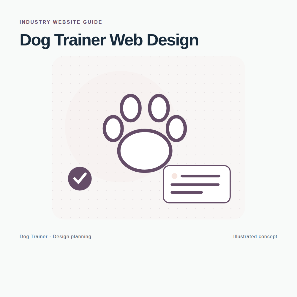 Original Dog Trainer website planning illustration
