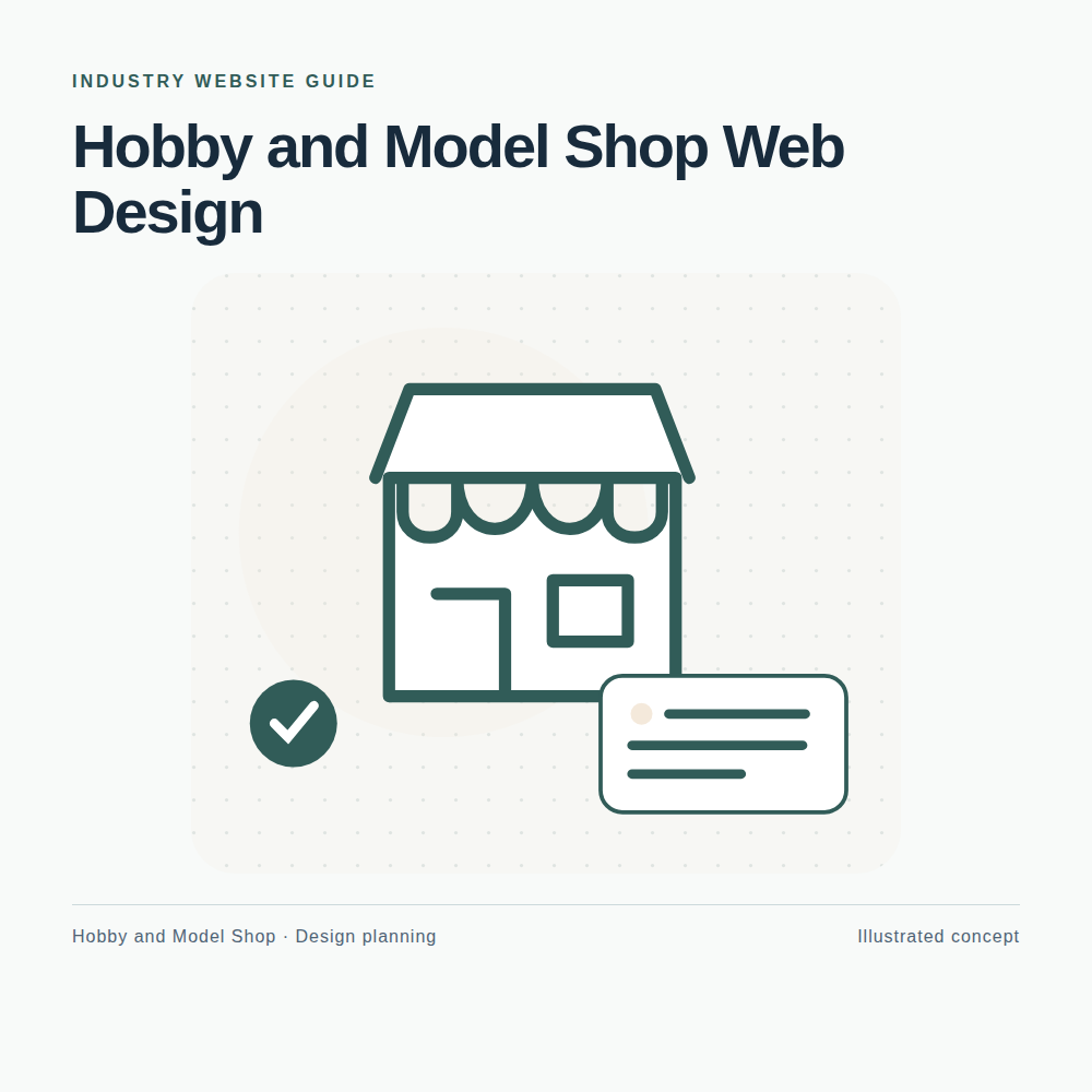 Original Hobby and Model Shop website planning illustration