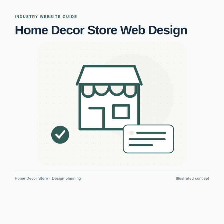 Original Home Decor Store website planning illustration