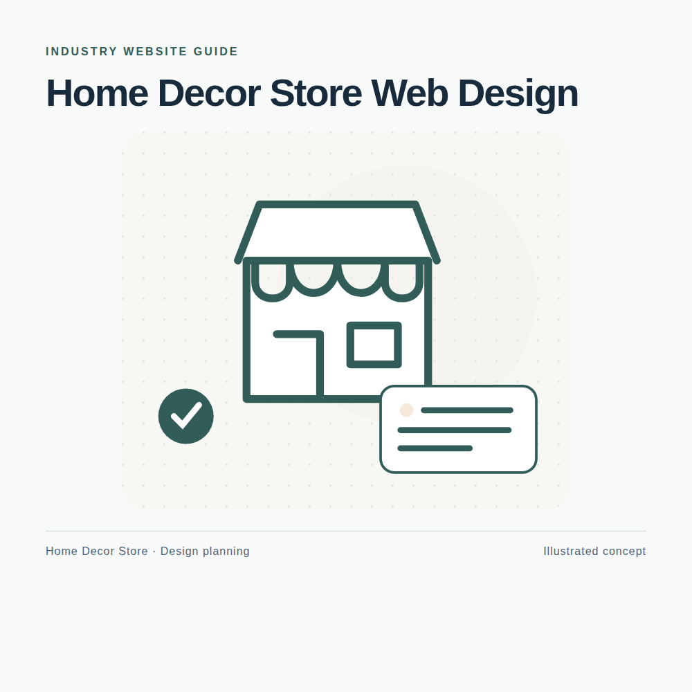 Original Home Decor Store website planning illustration