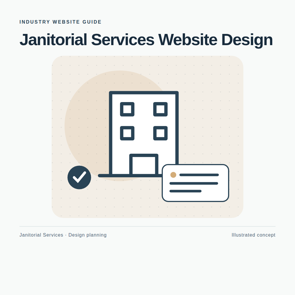 Original Janitorial Services website planning illustration