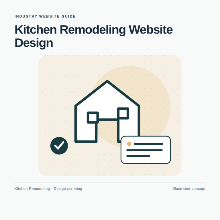 Original Kitchen Remodeling website planning illustration