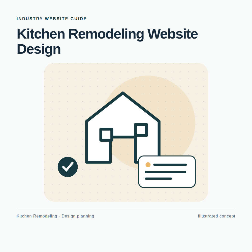Original Kitchen Remodeling website planning illustration