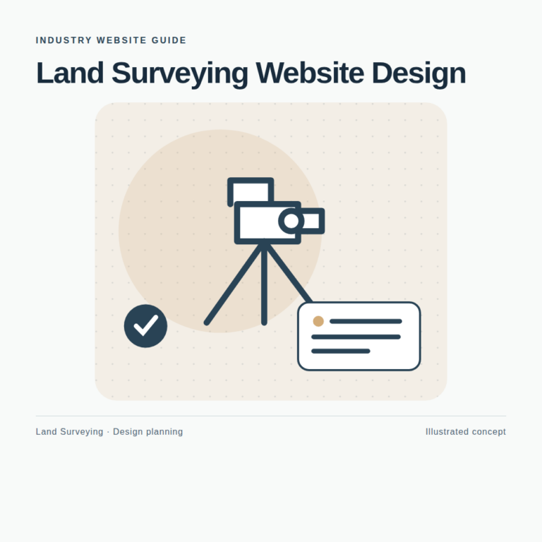Original Land Surveying website planning illustration