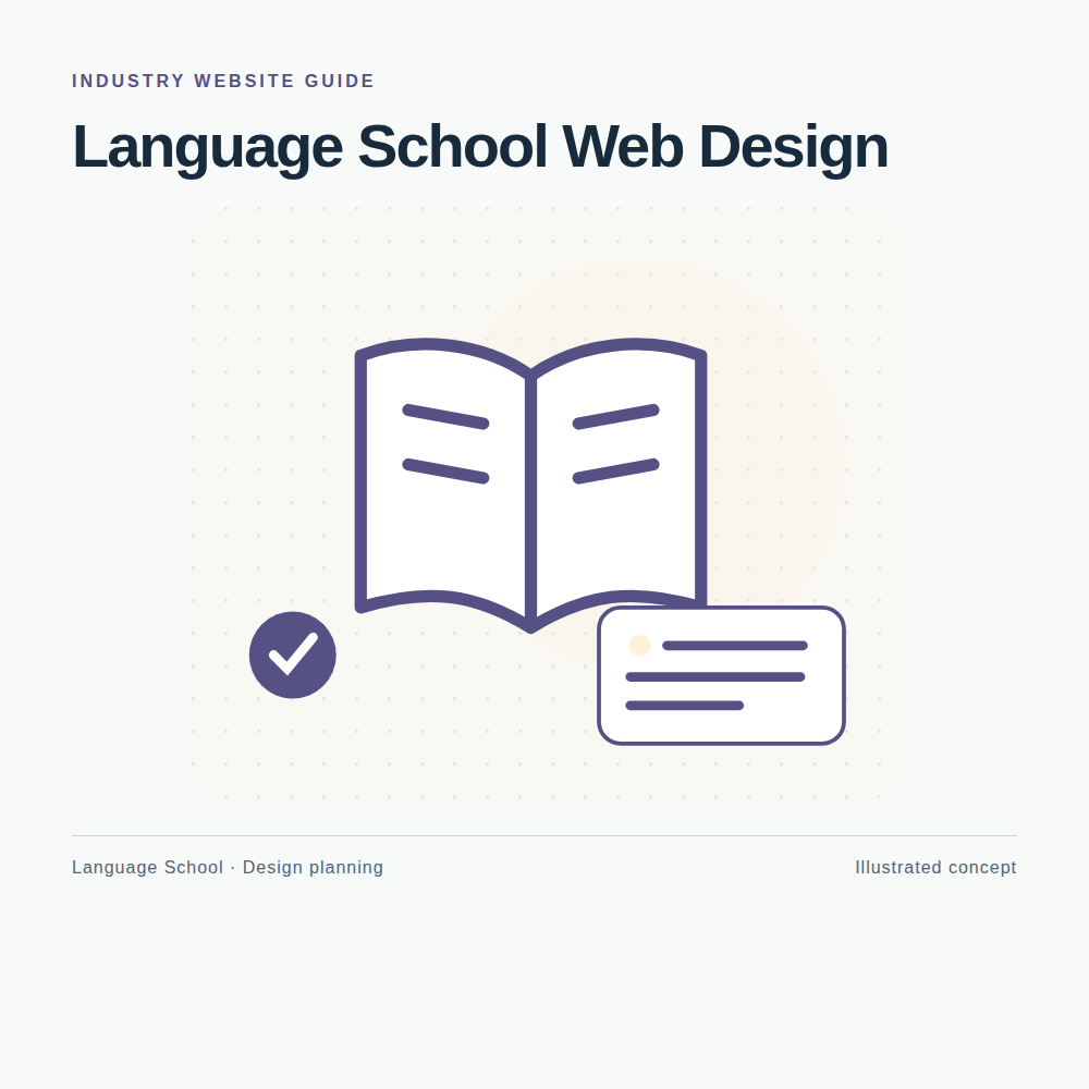 Original Language School website planning illustration