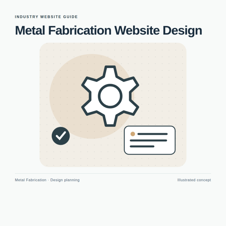 Original Metal Fabrication website planning illustration