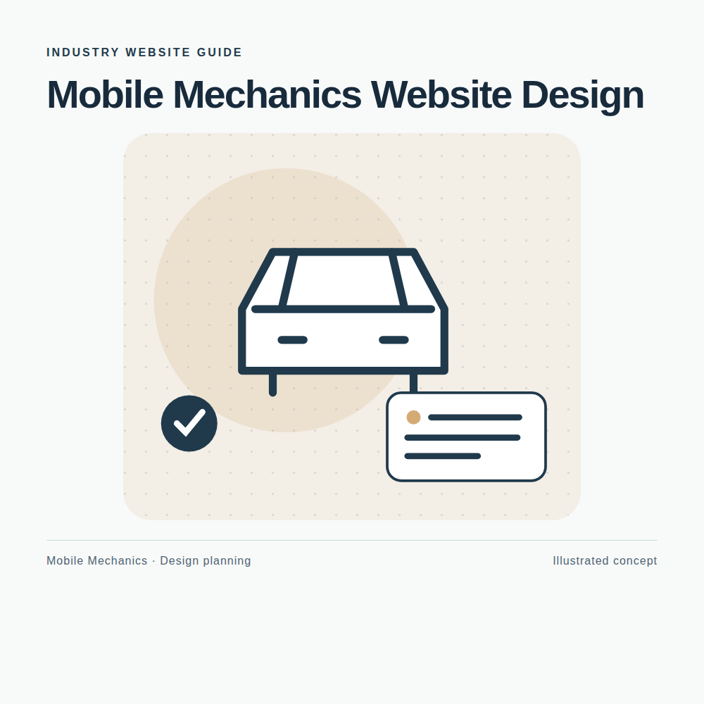 Original Mobile Mechanics website planning illustration