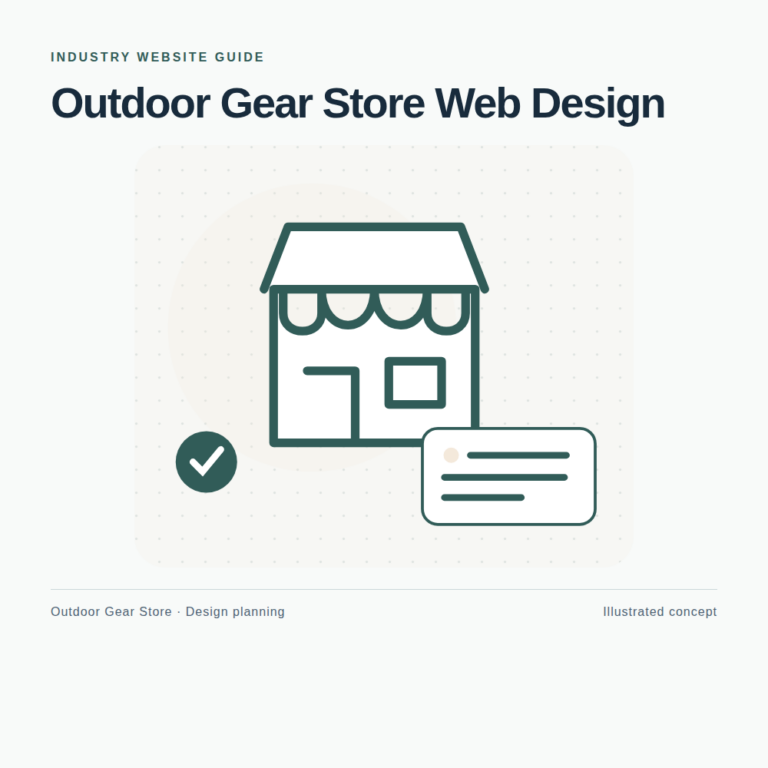 Original Outdoor Gear Store website planning illustration