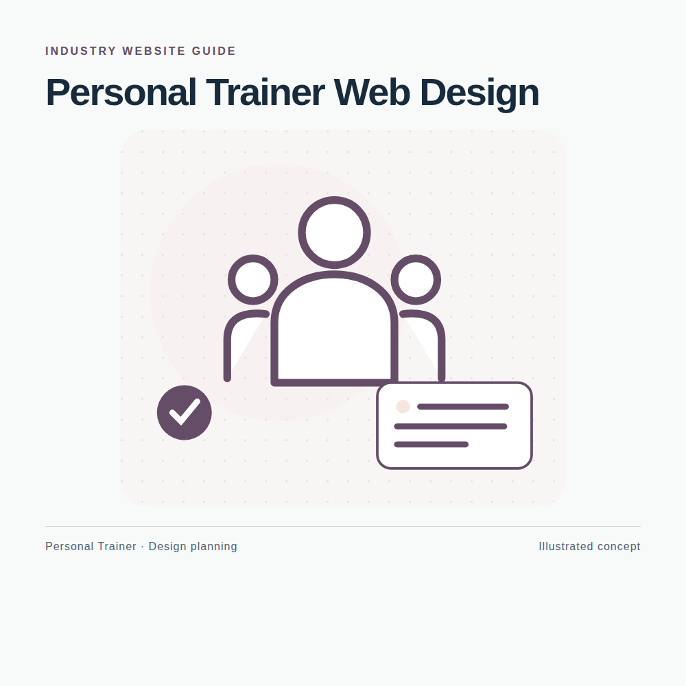 Original Personal Trainer website planning illustration