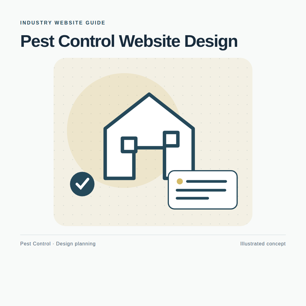 Original Pest Control website planning illustration