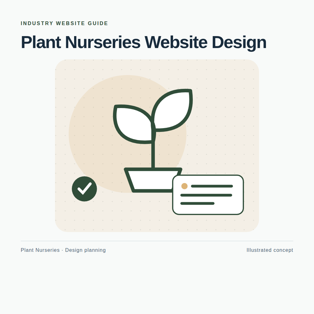 Original Plant Nurseries website planning illustration