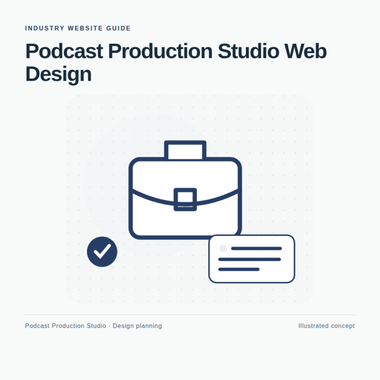 Original Podcast Production Studio website planning illustration