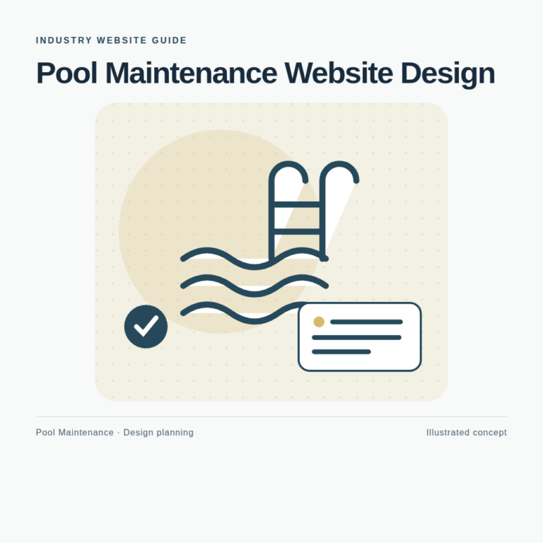 Original Pool Maintenance website planning illustration