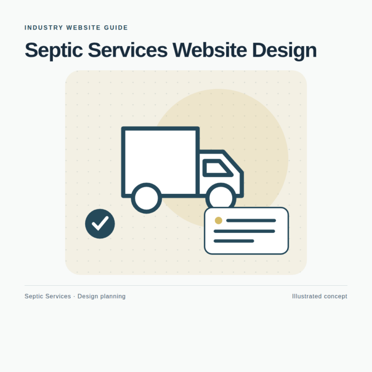Original Septic Services website planning illustration