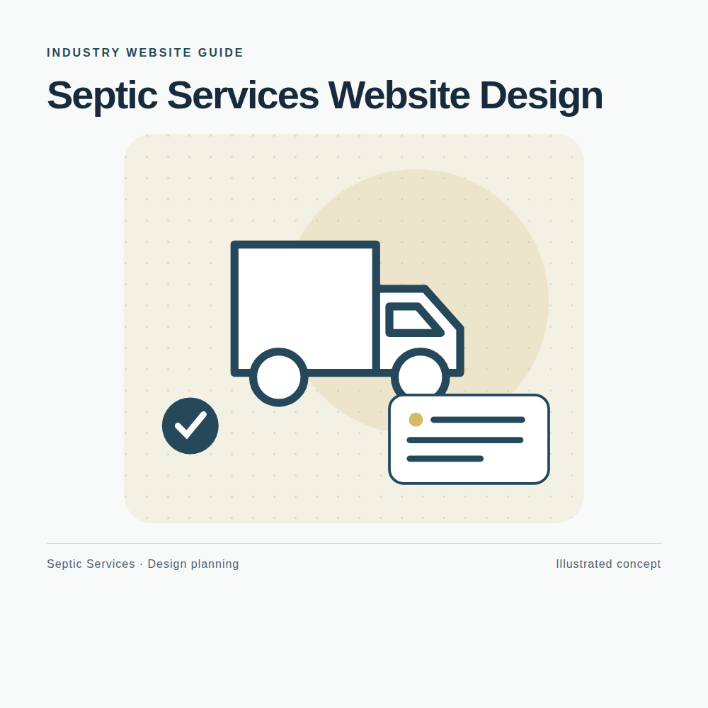 Original Septic Services website planning illustration