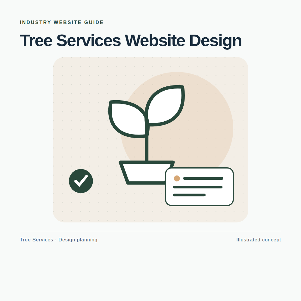 Original Tree Services website planning illustration