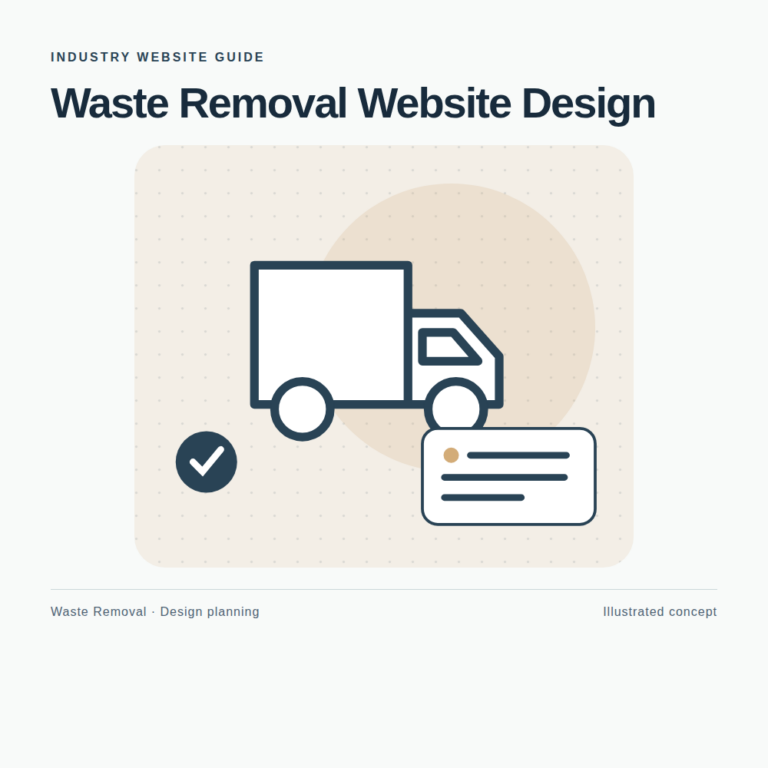 Original Waste Removal website planning illustration
