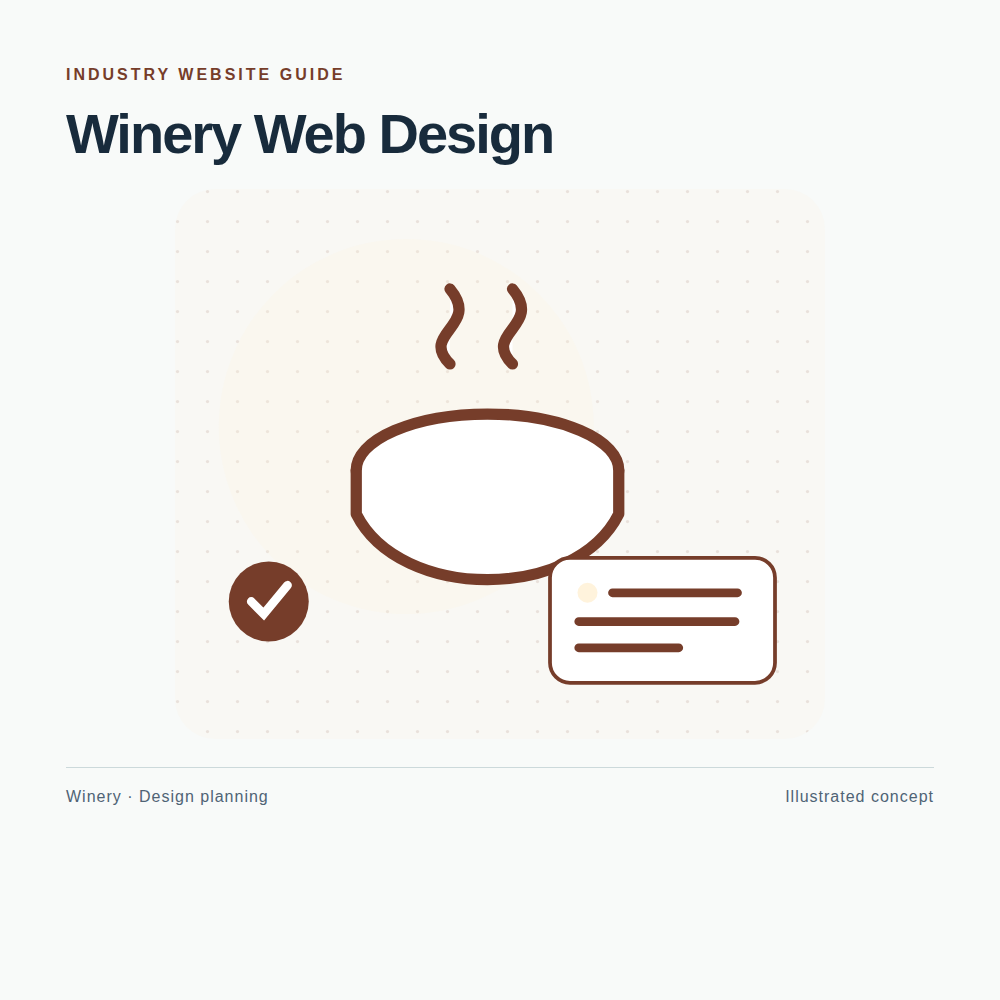 Original Winery website planning illustration